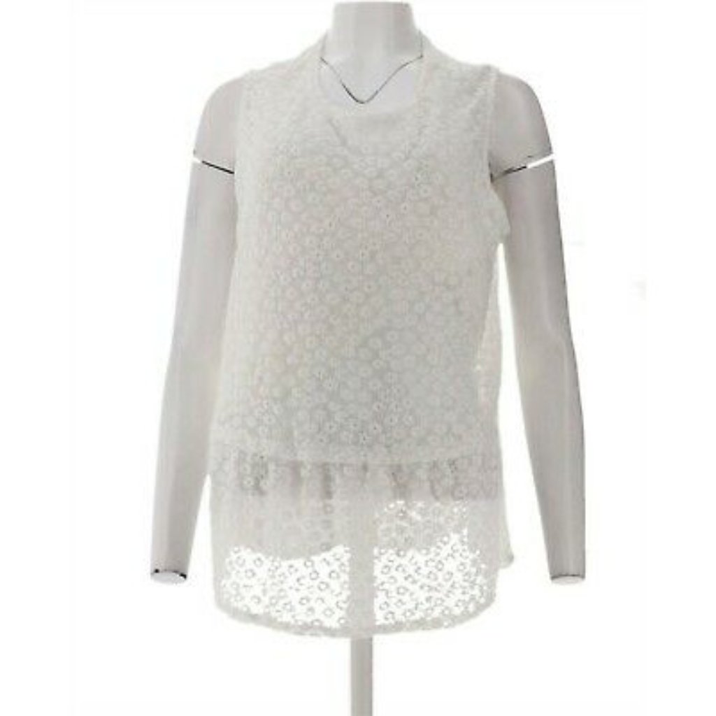 Plus Size 1x Logo Lori Goldstein Floral Twin Set